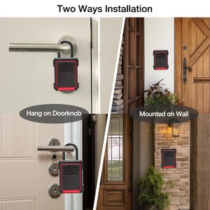 BBDHOME Popular High Quality 4-Digit Combination Password Suspension Type Storage Black <strong>Red</strong> Aluminum Alloy Key <strong>Lock</strong> <strong>Box</strong> - Product Image 3