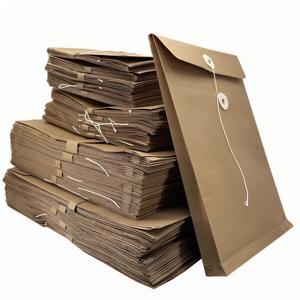 PB0520 Custom String Closure Envelope Folder Drucken Sie Ihr Logo Mini Size String Envelope Kraft Envelope mit Knopf und Verschluss - Product Image 2