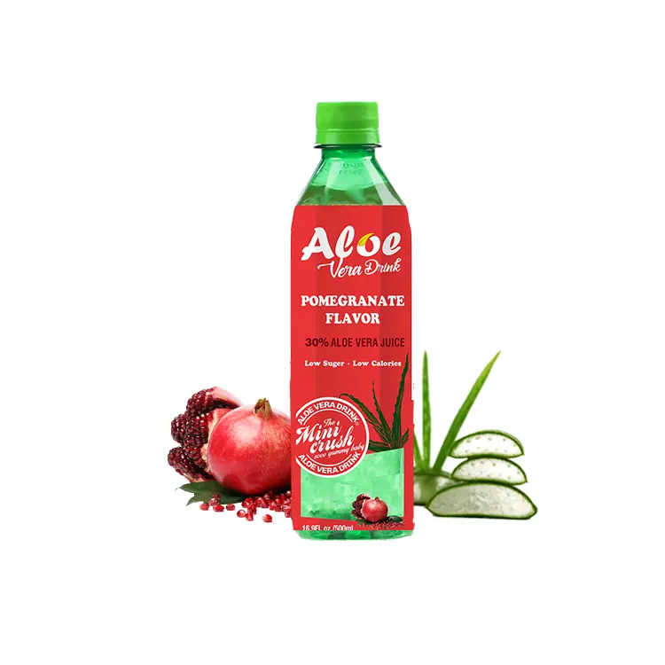 Boisson à l'aloe vera, saveur naturelle de fruits tropicaux, emballage coloré, melon d'eau, ananas, pomme, mangue, goyave, mélangé avec passion