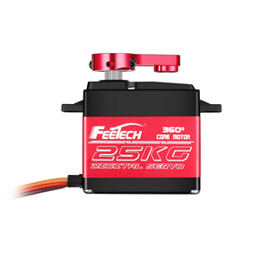 360 gradi di rotazione continua 25KG Digital Metal Gear doppio asse Servo 4.8-6V per RC Robot Arduino parti del modello DIY
