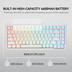 Hexgears Y2 Hot Swap RGB retroiluminado Bluetooth Wireless Gamer Keyboard PBT Keycap Red Switch Gaming Teclado mecánico para escritorio - Product Image 4