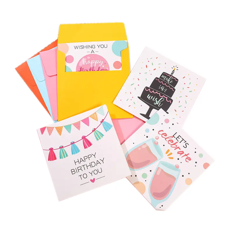 Mix Design Cartoon Gift Postcard Parry Invitation Happy Birthday Greeting Cards For Valentine's Day Boyfriends Girlfriends