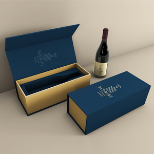 Tùy chỉnh in cứng nhắc giấy bao bì các tông hộp sang trọng có thể gập lại tái chế giấy Bao bì hộp cho rượu vang đỏ và whisky - Product Image 2