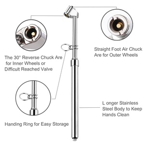 Hợp kim Kẽm 30 độ không khí Chuck bút hình dạng bánh xe áp lực Tester đo cho xe tải - Product Image 3