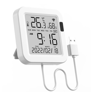 LEDEAST E Tuya termostato Digital Detector de temperatura pantalla LCD Alexa Control de voz WiFi temperatura Sensor de humedad - Product Image 2