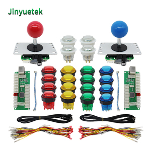 2 игрока нулевой задержки USB кодировщик DIY Аркадный Игровой Комплект со светодиодными кнопочными переключателями Sanwa аркадный джойстик для аркадных автоматов - Product Image 3