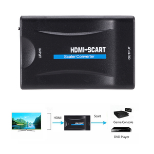 1080P HDMI-Eingang zum SCART-Ausgang Audio-Video-Upsale-Konverter AV-Signal adapter mit USB-Kabel Für Box-TV DVD PS4