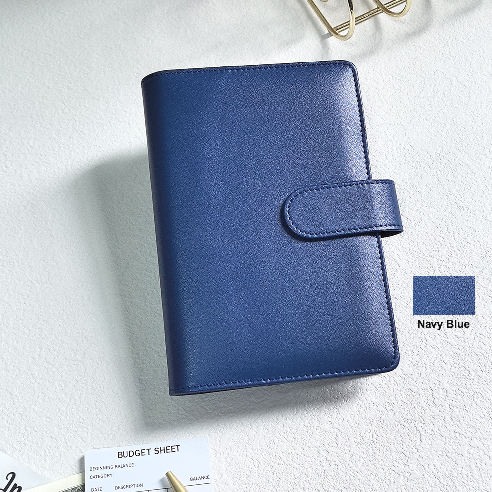 Classeur en PU bleu marine