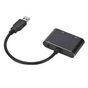 2 en 1 USB 3,0 Hub A Adaptador VGA compatible con HD 1080P pantalla USB a Convertidor para computadora a TV Cable VGA de pantalla extendida - Product Image 5