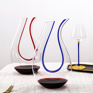 1500ml el yapımı kristal U şekli viski sürahisi seti renkli kırmızı şarap için noel hediyesi - Product Image 5