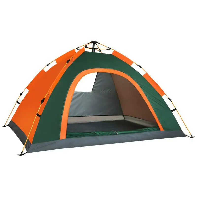 사용자 정의 170t 폴리에스터 울트라 라이트 완전 3-4 인용 야외 돔 캠핑 텐트 팝업 텐트 자동 텐트