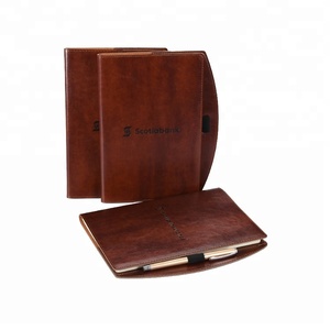 Benutzerdefinierte A5 größe leder <span class=keywords><strong>notebook</strong></span> mit gummiband-stifthalter für werbegeschenk