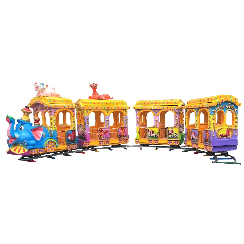 ¡Gran venta! Tren de vía de elefante popular Paseo en tren de vía eléctrica con entretenimiento de buen precio