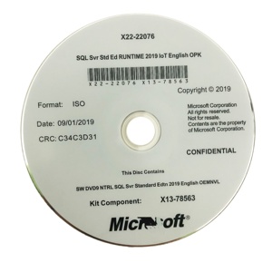 Server SQL 2022/2019 edizione Standard on-line di attivazione per Server SQL 2019 / 2022 Enterprise Edition DVD Full Package - Product Image 4