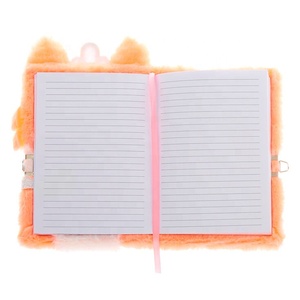 Kawaii Cartoon Plush <strong>Notebook</strong> for Girls Furry Cats <strong>Notebook</strong> Daily Agenda Planner Journal <strong>Note</strong> Pad Book <strong>with</strong> Lock - Product Image 2