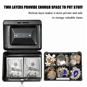 Çıkarılabilir para kutusu bozuk para tepsisi küçük metal güvenlik para yuvası para kutusu - Product Image 3