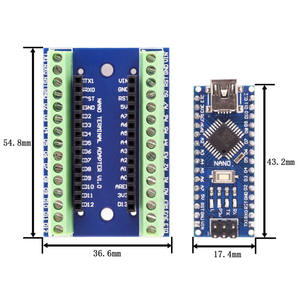 NANO IO Shield V3.0 3.0 Controller Terminal Adapter Erweiterungs karte Einfache Verlängerung platte für Arduino AVR ATMEGA328P