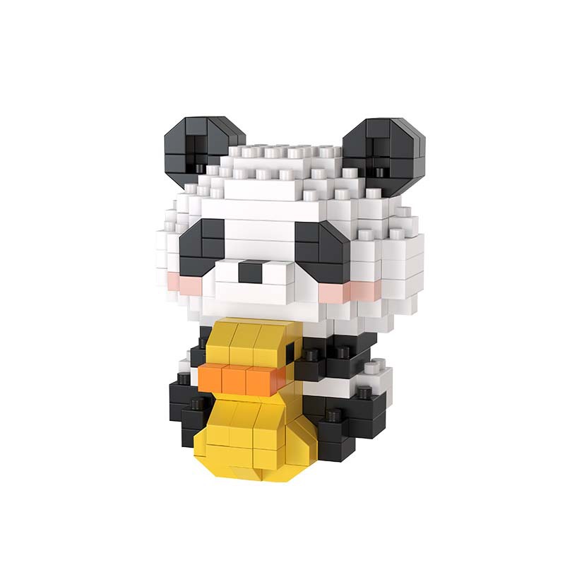 Hugging a panda