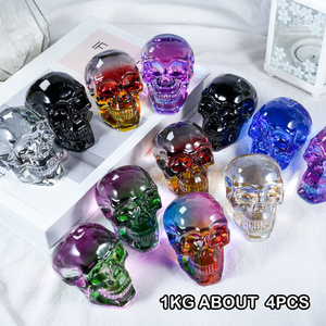 Nhà Máy Bán Buôn Giá Pha Lê Khắc 5Cm Đầy Màu Sắc Aura Thủy Tinh Skull Pha Lê Thủ Công Mỹ Nghệ Cho Trang Trí Nội Thất - Product Image 6