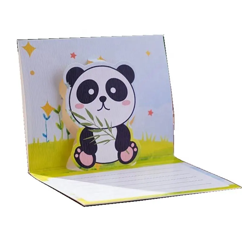 Tarjetas de felicitación personalizadas para Baby Shower, tarjetas 3D hechas a mano con dibujos animados