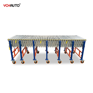 Portable Flexible <strong>and</strong> Extendable Rotating Conveyor Belt Adjustable Roller Conveyor System Table with Scale Display - Product Image 2