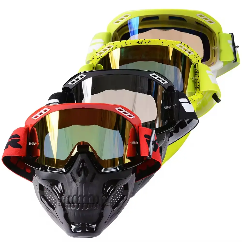 Wholesale new TPU Frame Motorcycle Riding Goggle Mask UV400 Windproof Off-Road DH MX Protective Motocross Mask Sports Goggles