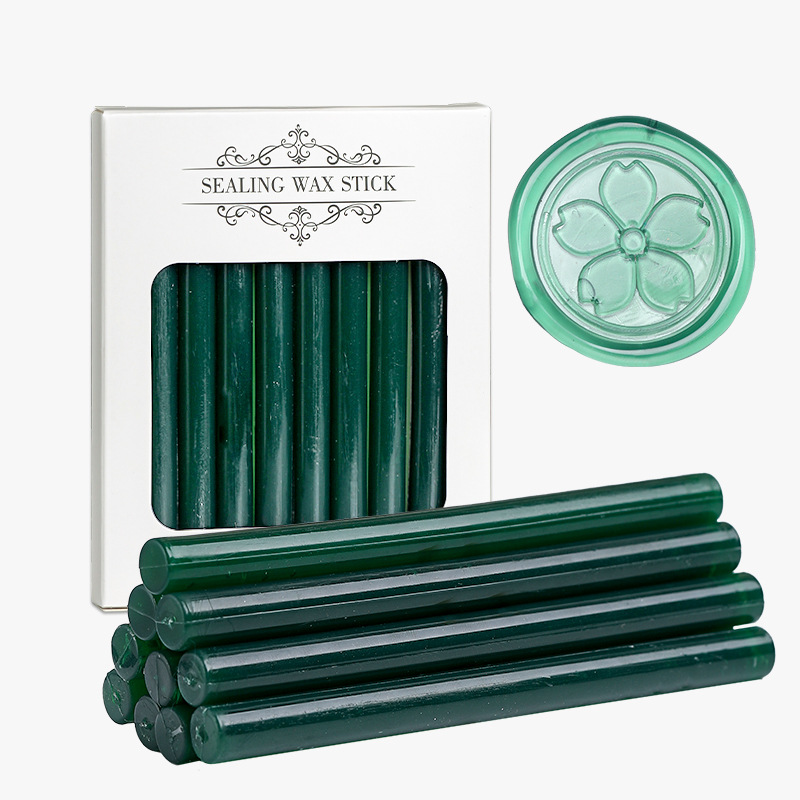10 boîtes rondes - Vert Foncé