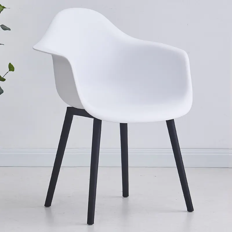 Venta al por mayor muebles modernos para el hogar silla Bistro café restaurante colores acrílico silla PP plástico Silla de comedor