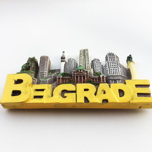 Belgrad, sırbistan landmark yaratıcı turistik hediyelik buzdolabı mıknatısları reçine buzdolabı mıknatısları