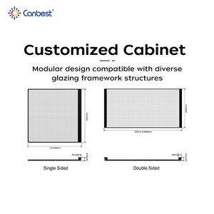 Canbest Holographic vô hình trong suốt Màn hình LED P3 P6 P10 LED hiển thị linh hoạt kính cửa sổ video tường cho triển lãm - Product Image 4