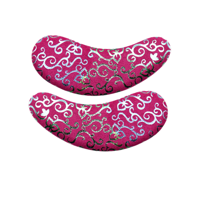 Parches para ojos con patrón estampado en lámina plateada (superficie de tela)