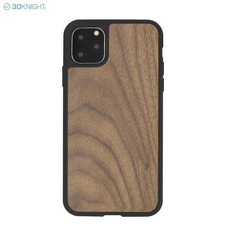 Capa de celular de madeira da walnut para iphone 11 xi