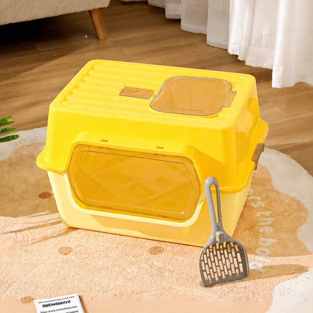 Caja de arena para gatos - Amarillo