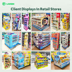 Fsdu Cdu Cardboard Floor <strong>Counter</strong> <strong>Display</strong> Rack Karton Pdq <strong>Display</strong> Box Pos Pop Mart <strong>Paper</strong> Cardboard <strong>Display</strong> Stand <strong>with</strong> <strong>Hook</strong> - Product Image 3