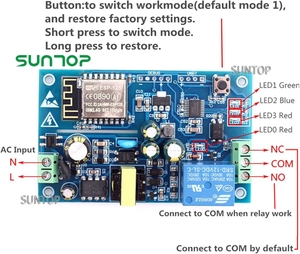 ESP8266 220V WIFI röle anahtar modülü 1 kanal röle (100m max) IOT akıllı ev APP uzaktan kumanda