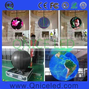 หน้าจอ LED Global LED Video Ball สำหรับเวทีอีเวนท์โชว์ไนท์คลับโมดูลนุ่ม3D HD Sphere หน้าจอแสดงผลวิดีโอบอล