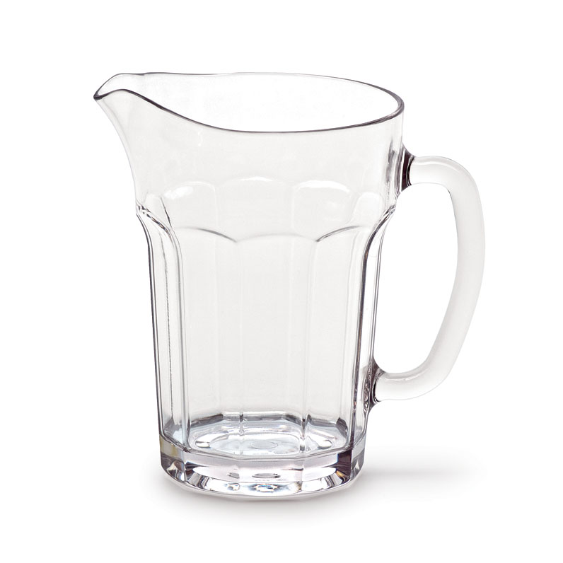 Barware 1140ml Unbreakable Ice Lip Jug with Spout Plastic Beer Pitcher 43oz Polycarbonate Beer Jug