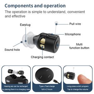 Yeni mini kulak yardımları dijital şarj edilebilir hearing İşitme cihazları - Product Image 4