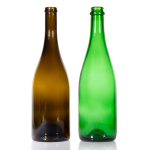 高品质750毫升75cl 1L 3L仿古深绿色棕色黑色蓝色重波尔多勃艮第红酒玻璃瓶