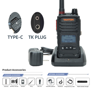 UHF VHF DMR programmier bares Funkgerä<span class=keywords><strong>t</strong></span> Taschenlampe hängt Radio YANTON DM-369