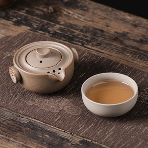 复古日式功夫茶具换窑快速粗瓷一壶一杯便携旅行办公用茶壶 - Product Image 1