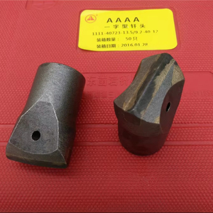 高速度30mm鋼カーバイドテーパースチゼルビット50mmスカート長ロックドリルビット鍛造機械部品用 - Product Image 1