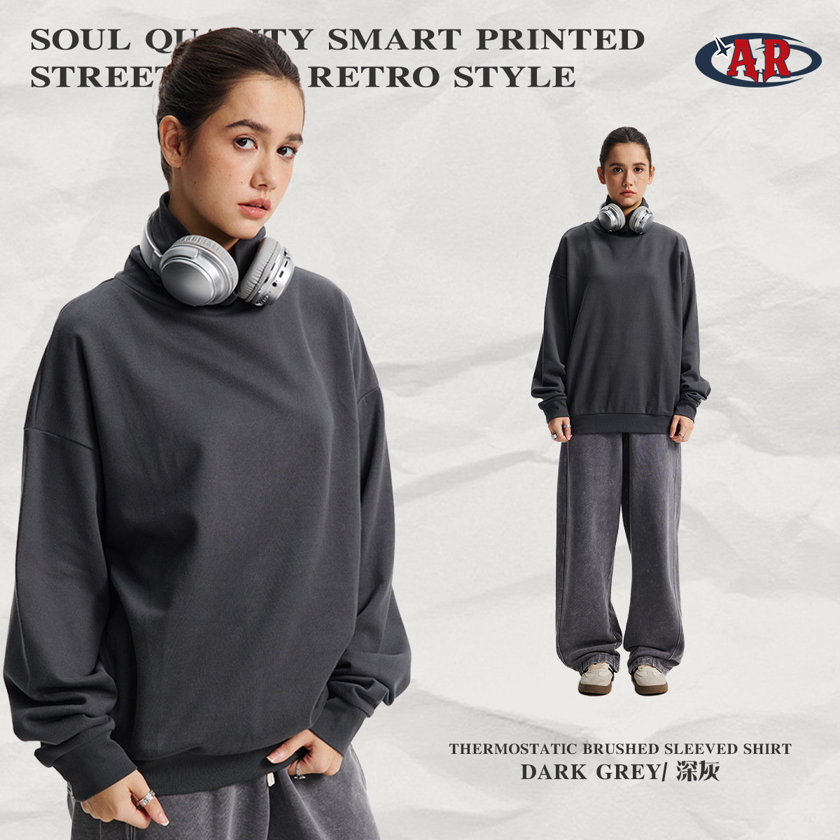 เสื้อยืด C07-สีเทาเข้ม