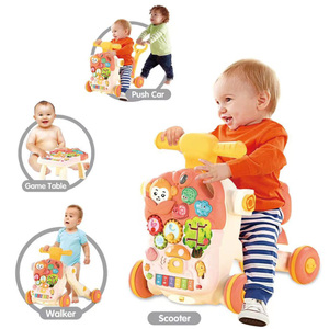 <strong>Multi</strong> <strong>Functional</strong> Cheap Plastic Learning Walker Two-in-one Activity Push Car Baby Walker Toy Learning <strong>Table</strong> for Kids - Product Image 4