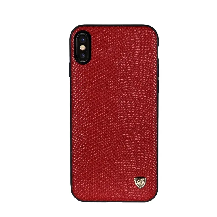 Super Luxe Telefoon Covers China 3in1 Geweven Hagedis Huid Lederen Mobiele Telefoon Case Voor Iphone X Rode Mobil Cover Leather voor Iphone X