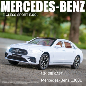 1:24 ölçekli araba modelleri Benz E300L ses ve ışık geri çekme ile metal model araba oyuncaklar süslemeleri Modelo del collect toplamak - Product Image 2