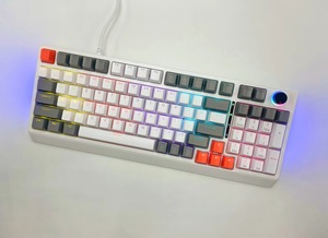USB C cablato RGB retroilluminato interruttore hotswap full size tastiera meccanica con manopola per ufficio mac gaming - Product Image 2