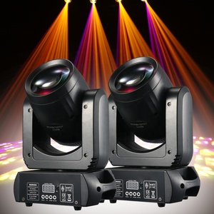 Lyre Beam 150W LED Luces Dj DMXミニビームスポットウォッシュRGBWロボットライト18プリズムムービングヘッドバーイベントディスコステージ照明