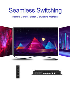 4K 4x1 HD Multi Viewer Seamless <strong>Switcher</strong> <strong>4</strong> <strong>Input</strong> <strong>1</strong> <strong>Output</strong> With Remote Control For LCD Display Video Game Security Monitoring
