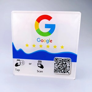 Acrílico personalizado NFC Google Review stand pantalla de mesa código QR para Google Review restaurante menú - Product Image 6